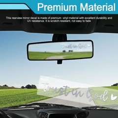 2PCS Rearview Mirror Decal Stickers, Self Affirmation Reminder Vi Color: White
