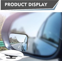 2 PCS Car Blind Spot Mirror, 1.96″ Fan-shaped HD Frameless Wide-angle Exterior R