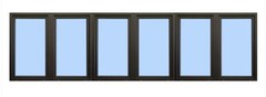 Elite Six Sash Tilt and Turn White Window 144″ x 48″