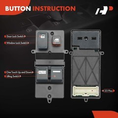 Master Power Window Switch Compatible with Honda Accord 2003 2004, Coupe,