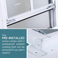 Melkus 2 Pack Shed Windows 18x23in Sliding Tempered Glass White