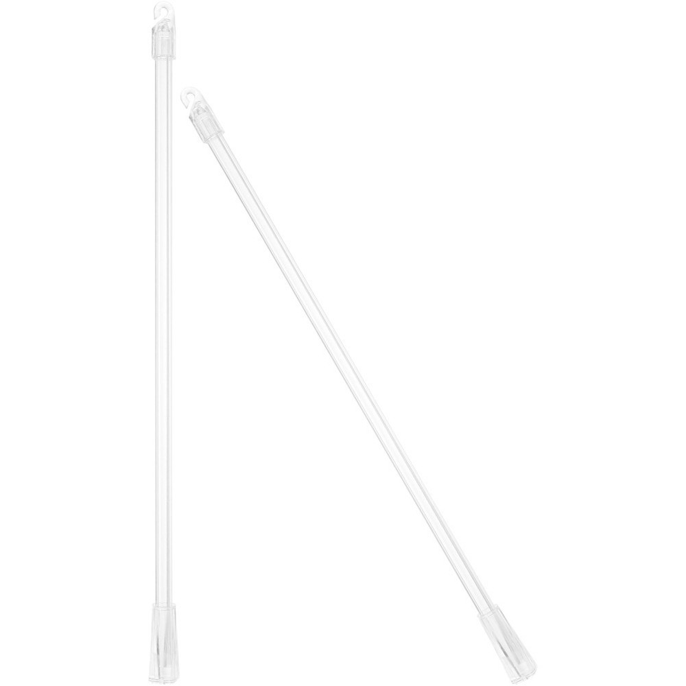 2 Pcs Drapery Rods Curtain Stick for Blinds Replacement Brown