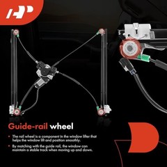 Electric Power Window Regulator with Motor Compatible with Front Passenger