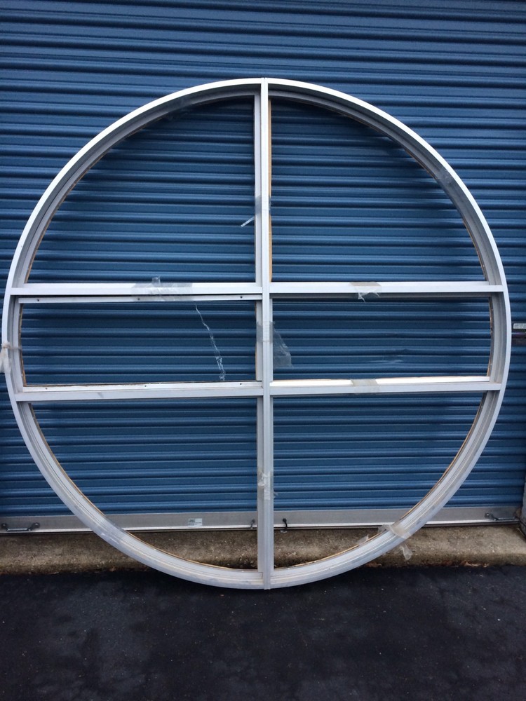 UNIQUE CUSTOM MADE ALUMINUM FABRICATED CIRCLE/PORTHOLE FIXED WINDOW FRAME – NEW