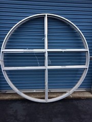 UNIQUE CUSTOM MADE ALUMINUM FABRICATED CIRCLE/PORTHOLE FIXED WINDOW FRAME – NEW