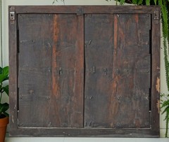 Antique Wooden Large Size Wall Décor Window Panel Frame Original Old Fine Craft