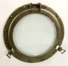 Nautical Ship 20″ Porthole Glass Window Decor Antique Brown Finish Home Decor
