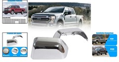 Chrome Plated Mirror Covers Caps Fit for Ford Super Duty 2017-2025 F-250 F-350 2