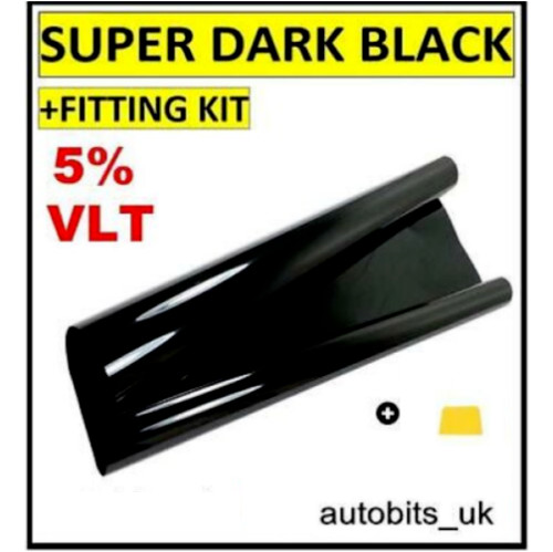 CAR WINDOW TINT FILM TINTING SUPER DARK BLACK LIMO 5% 76cm x 6M