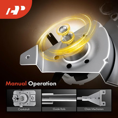Manual Window Regulator Compatible with Peterbilt 348 349 357 359 362 Front Left