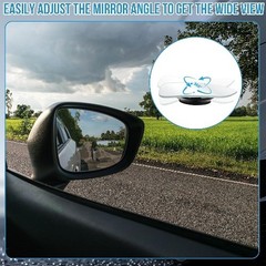 2Pcs Blind Spot Mirrors, Removable Adjustable Angle Round Wid Color: 2Pcs-Oval
