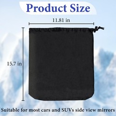2Pcs Side Mirror Covers, Waterproof Car Side Mirror Protection for Snow, Ice, Bi