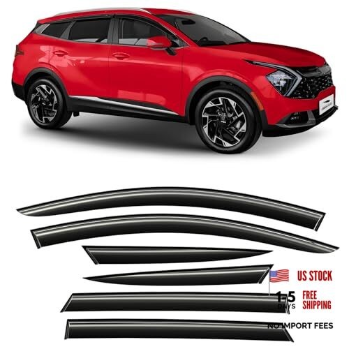 Tape-on Extra Durable Rain Guards for Kia Sportage 2023 For Sportage 23-26