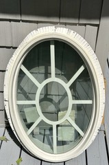 New Replacement Window M&W Oval 18.375 X 30.375 Double Pane Vinyl Made In USA