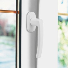Durable White Inner Window Handle with Anti Slip Grip for Residential Use