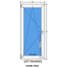 Elite Avora 32″ x 72″ Tilt and Turn in White Right