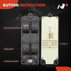 Front Left Driver Side Power Window Switch | Compatible with Mazda 3 2004