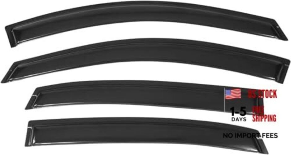Tape On Window Visors Fits for 2006-2013 Chevy Impala, 2014-2016 Impala Limited