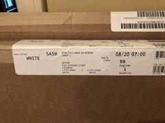 2x Andersen 400 34Wx23H Lower Sashes Divided Lites White Finish Brass Lock Sets
