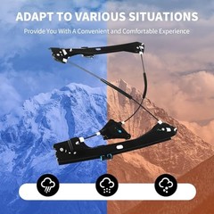 740-966 Front Driver Side Power Window Regulator Compatible with Jetta Left