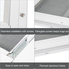 24″ X 36″ Shed Windows with Tempered Glass and Fiberglass Screen, 2 Pack Small S
