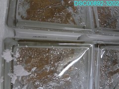 31 in. x 11.5 in. x 3.125 in Frameless Ice Pattern Non-Vented Glass Block Window