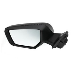 Gloss Black Driver Side Mirror Assembly Compatible with 2014-2019 Impala Left