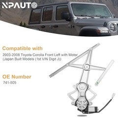 Front Left Driver Side Power Window Regulator with Motor Front Driver Side