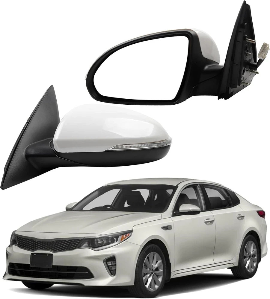 Driver Side Mirror Compatible With 2016 2017 2018 Kia Optima Left White