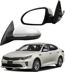 Driver Side Mirror Compatible With 2016 2017 2018 Kia Optima Left White