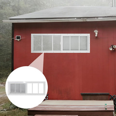 Shed Windows 2 Pack, 10″x35″ Sliding Windows Transom Window with Tempered Glass