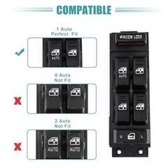 Front Left Driver Side Power Window Switch – Window Control Switch Fits GMC