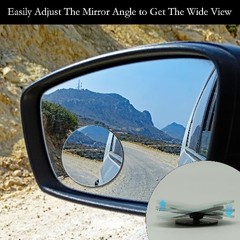 2Pcs Removable Adjustable Blind Spot Mirrors, Round Wide Ang Color: Round-2Pcs
