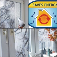 tesa Thermocover Insulating Film window Cover, Choice of size – Transparent