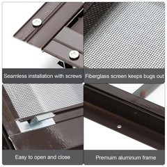 NeatiEase 2 Pack Shed Windows 12×18 Tempered Glass Brown Frame