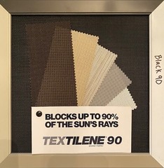 Window Solar Screens, Pick fabric and frame color, from 24”x24” up to 36”x60”