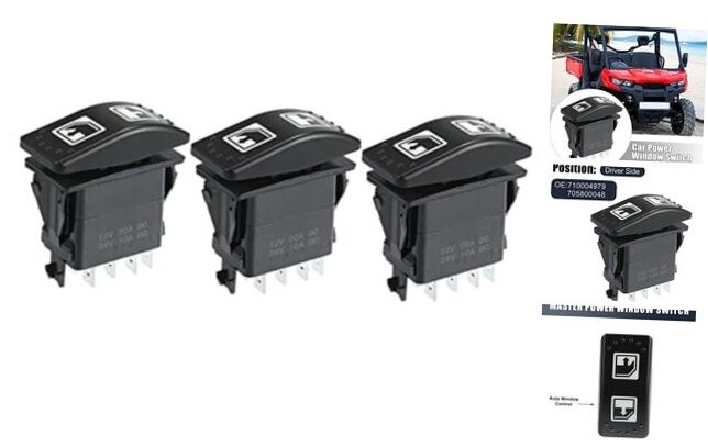 3PCS Driver Power Window Switch for Can-Am Defender HD8 HD10 2016-2020