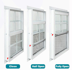 Melkus 2 Pack Shed Windows 18x23in Sliding Tempered Glass White