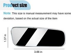 2PCS Rimless Rearview Blind Spot Mirror, 3.7″ x 1.4″ HD Wide Ang Size: Rimless