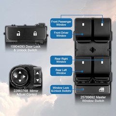 Silverado/Sierra Upgraded Drive Driver Side Window + Door Lock + Mirror Switch