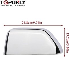 Tow Mirror Cover Cap | For 2017-2024 F250 F350 F450 F550 Chrome Left Side
