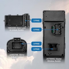 Silverado/Sierra Upgraded Drive Driver Side Window + Door Lock + Mirror Switch