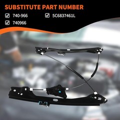 740-966 Front Driver Side Power Window Regulator Compatible with Jetta Left