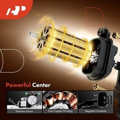 Electric Power Window Regulator with Motor Compatible with Rear Passenger