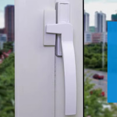 Al Alloy White Security Lock Window Handle Locking Latch Catch Lock Baby Safety