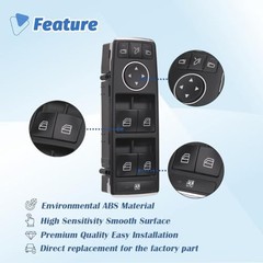 Master Power Window Switch Button Front Driver Side Compatible with Mercedes