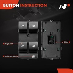Front Left Driver Side Power Window Switch – Compatible with Chevrolet Cruze