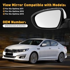 Driver Mirror Compatible with Kia Optima 2011-2013-Power Folding | Left Side