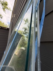 35 in. X 96in tempered glass storefront windows 3/8 thick