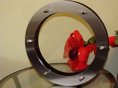 FLAT PORTHOLE FOR DOORS STAINLESS STEEL 230 mm